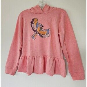 Buffalo by David Bitton Girls Long Sleeve Pink Soft Pullover Hoodie Size XL